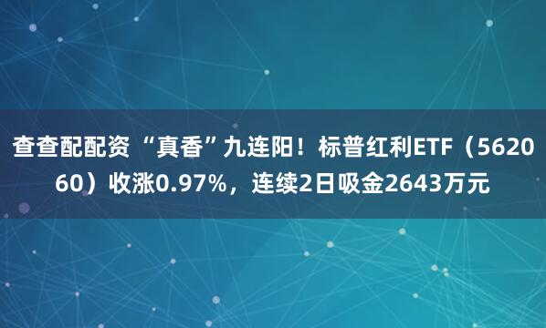查查配配资 “真香”九连阳！标普红利ETF（562060）收涨0.97%，连续2日吸金2643万元